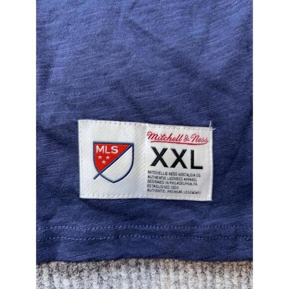 Mitchell and Ness MLS Kansas City Sporting Soccer SS TShirt Mens Size 2XL Blue - Picture 3 of 15